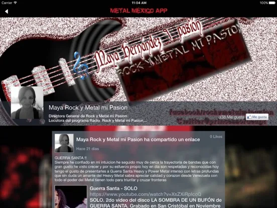 ภาพหน้าจอของ Metal México App iPad 