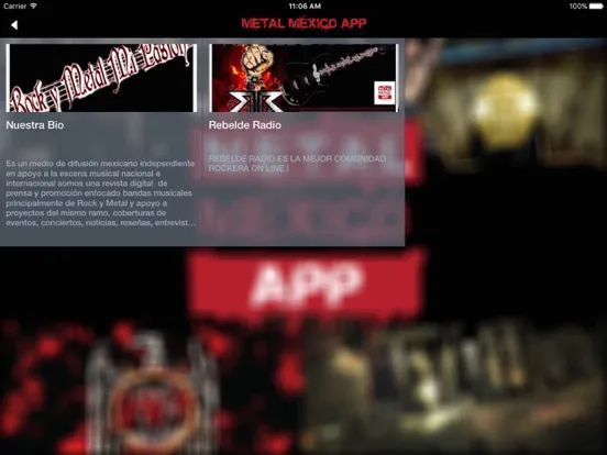 ภาพหน้าจอของ Metal México App iPad 