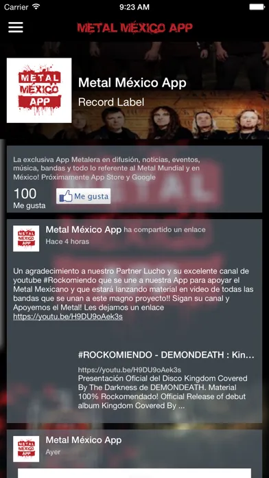 ภาพหน้าจอของ Metal México App