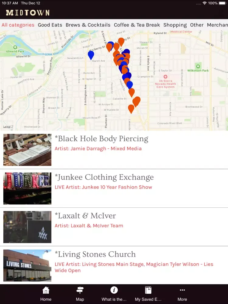 Captures d'écran de Midtown District Reno iPad 