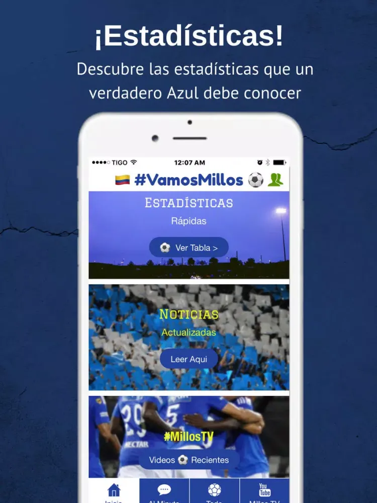 Vamos Millos Fútbol de Millonarios de Bogotá iPad  स्क्रीनशॉट