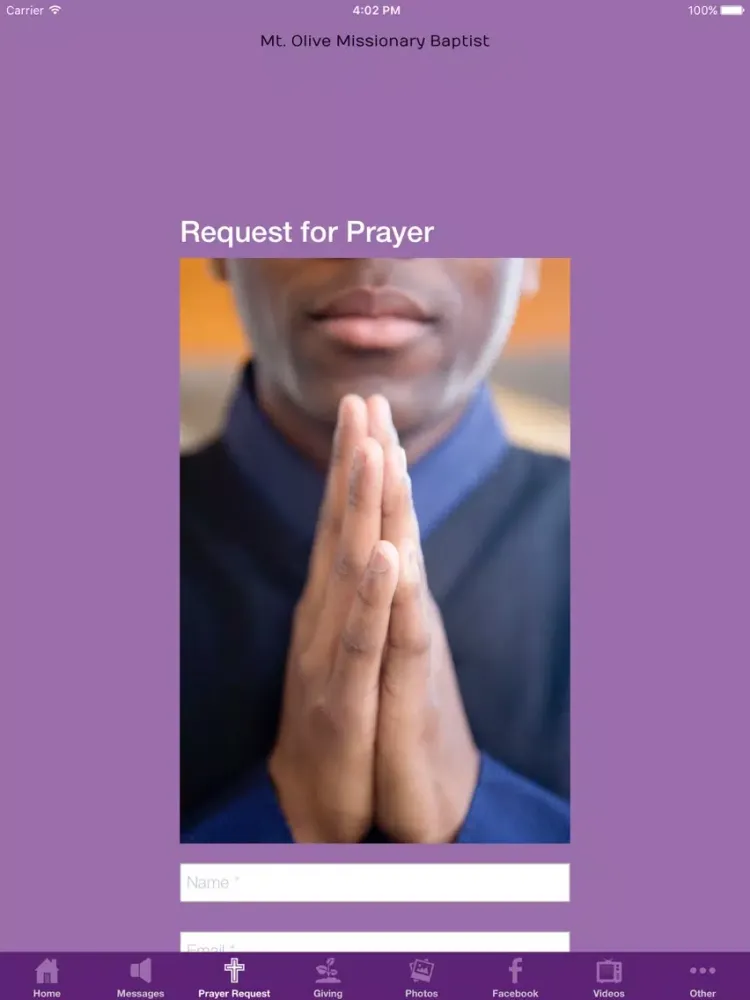 Mount Olive Missionary Baptist Church iPad  Ekran Görüntüleri