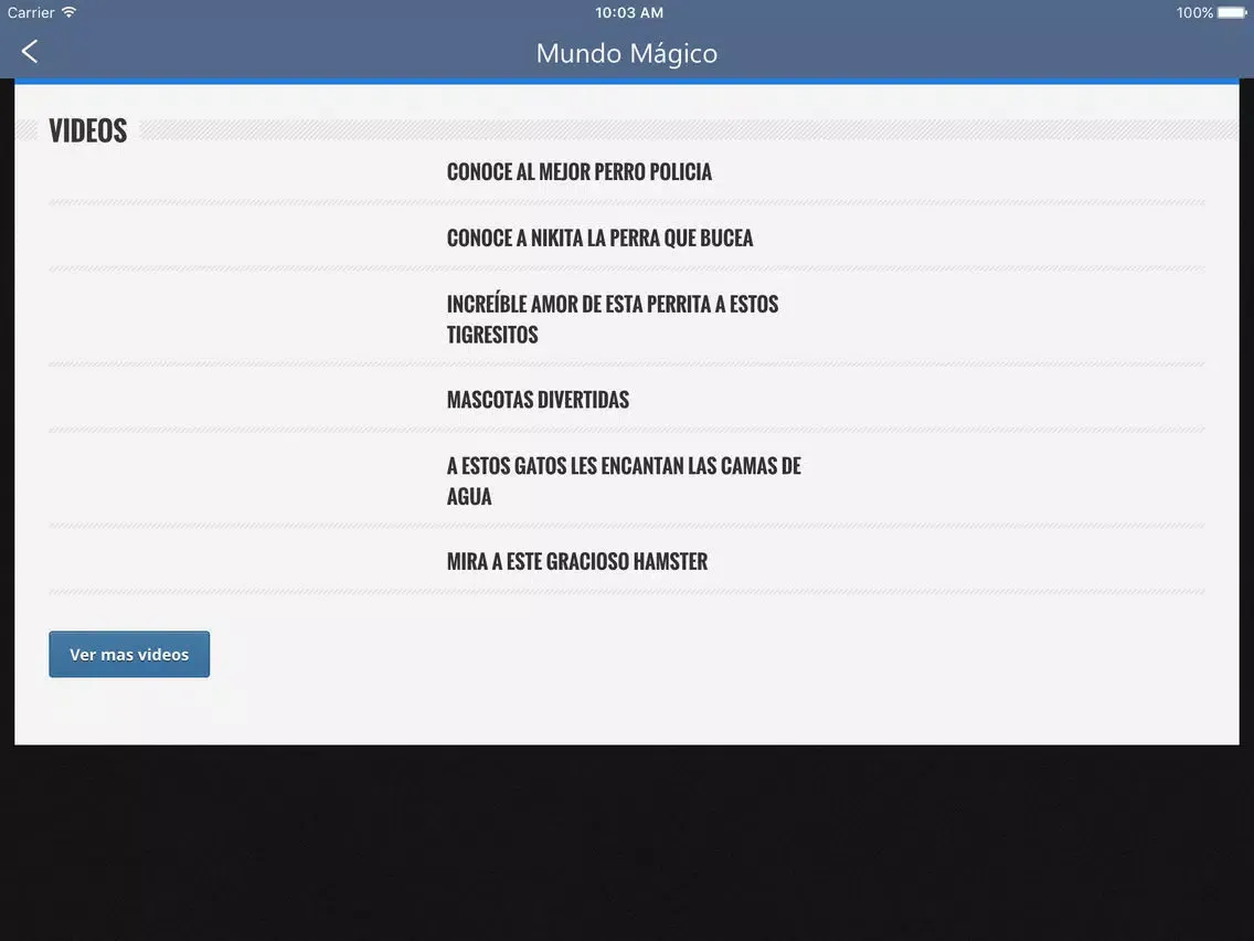 Mundo Magico TVS iPad 應用截圖