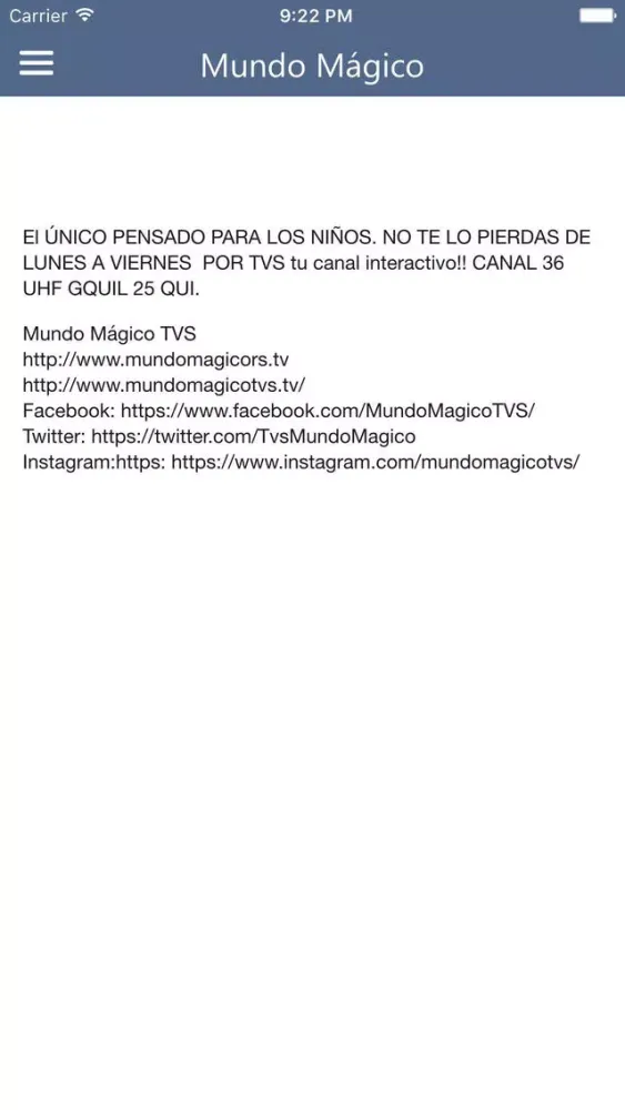 Mundo Magico TVS應用截圖