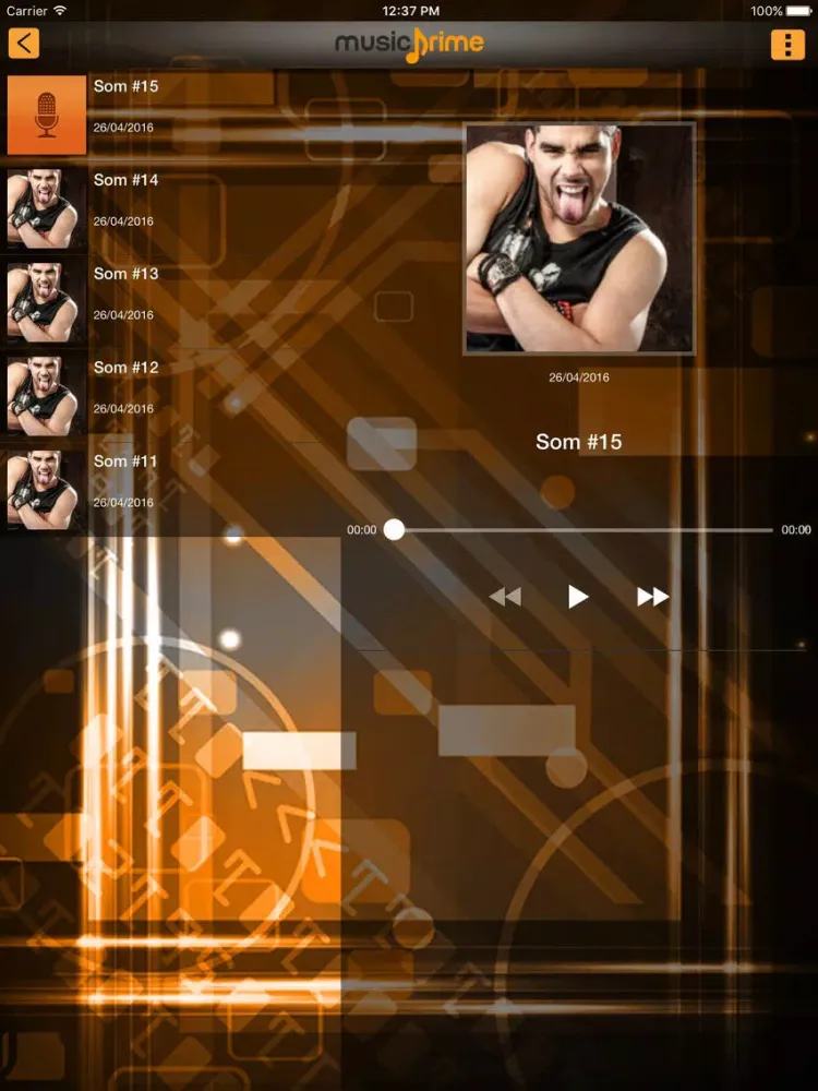 Capturas de tela do Music Prime iPad 