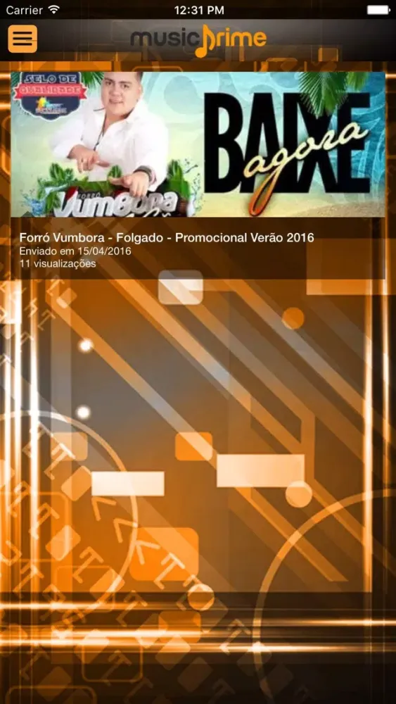 Capturas de tela do Music Prime