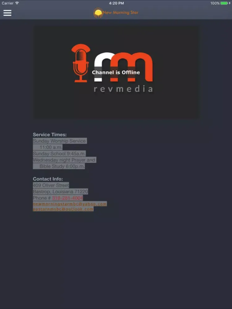 New Morning Star MBC iPad 應用截圖