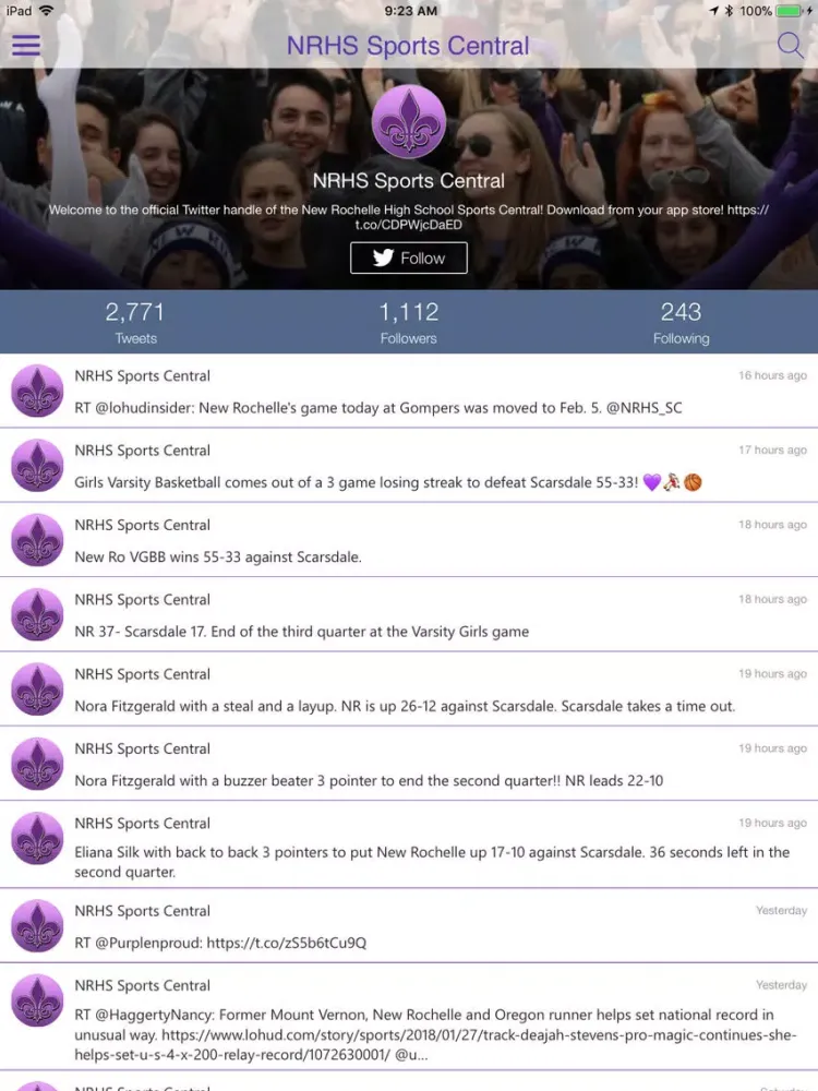 تصاویر NRHS Sports Central iPad 