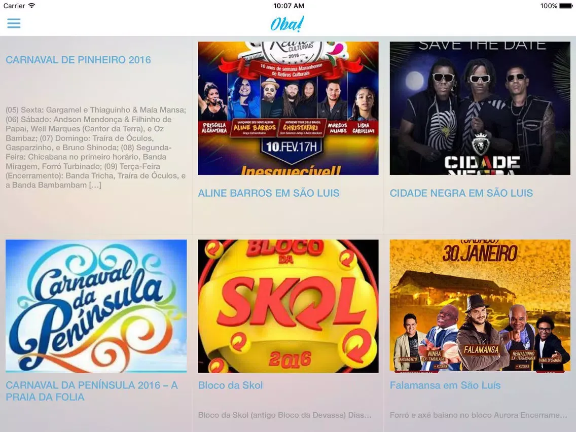 Capturas de pantalla de Oba! iPad 