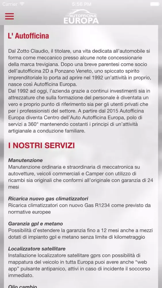 Captures d'écran de Autofficina Europa App