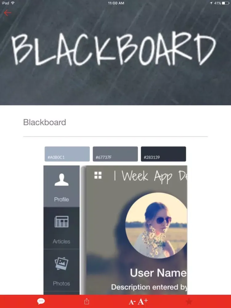 Tangkapan layar 1 Week App iPad 