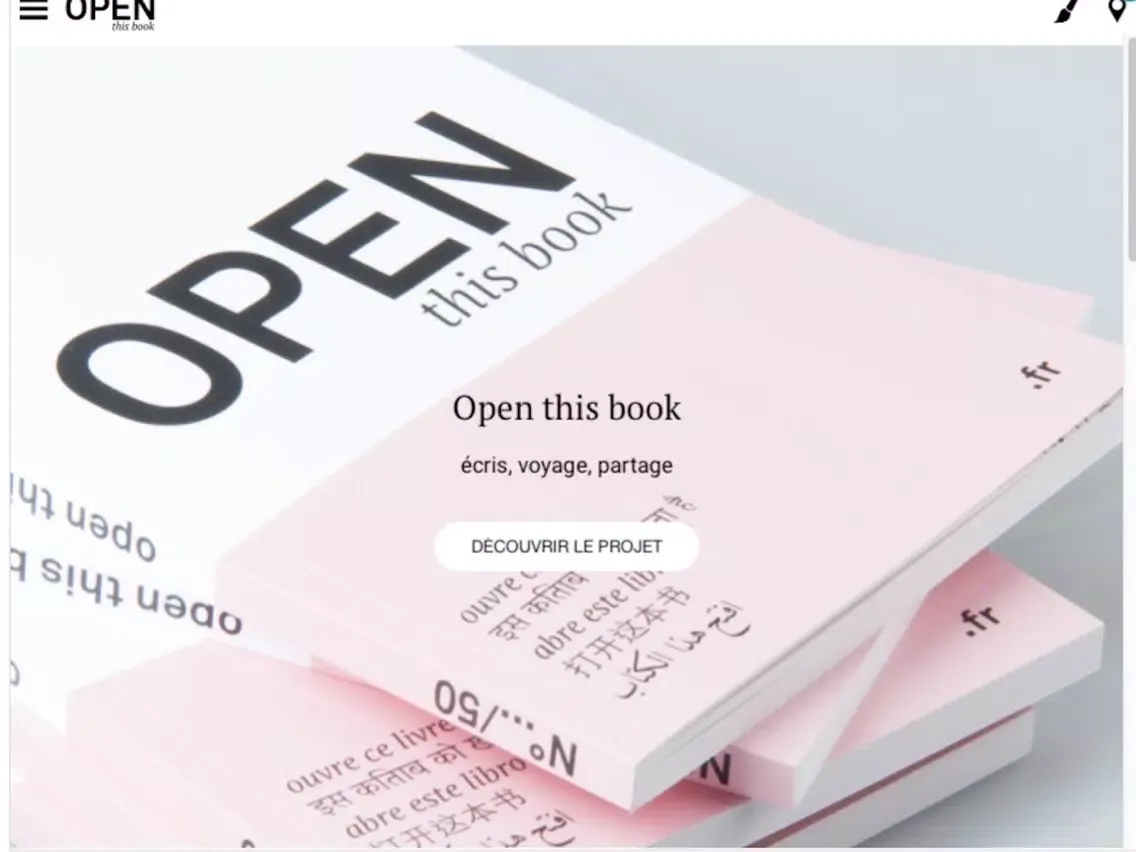 Capturas de tela do Open This Book iPad 
