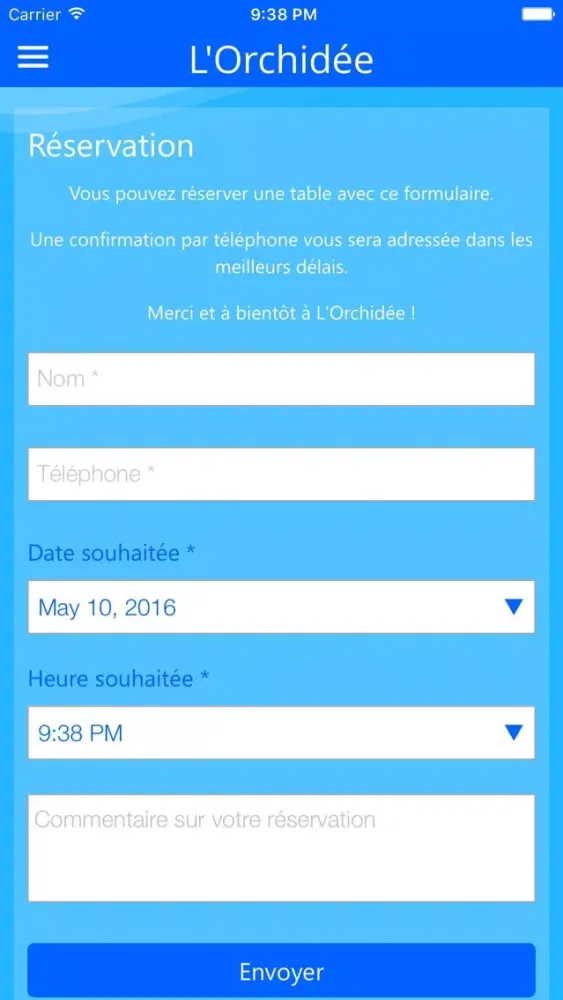 Zrzuty ekranu L'Orchidée