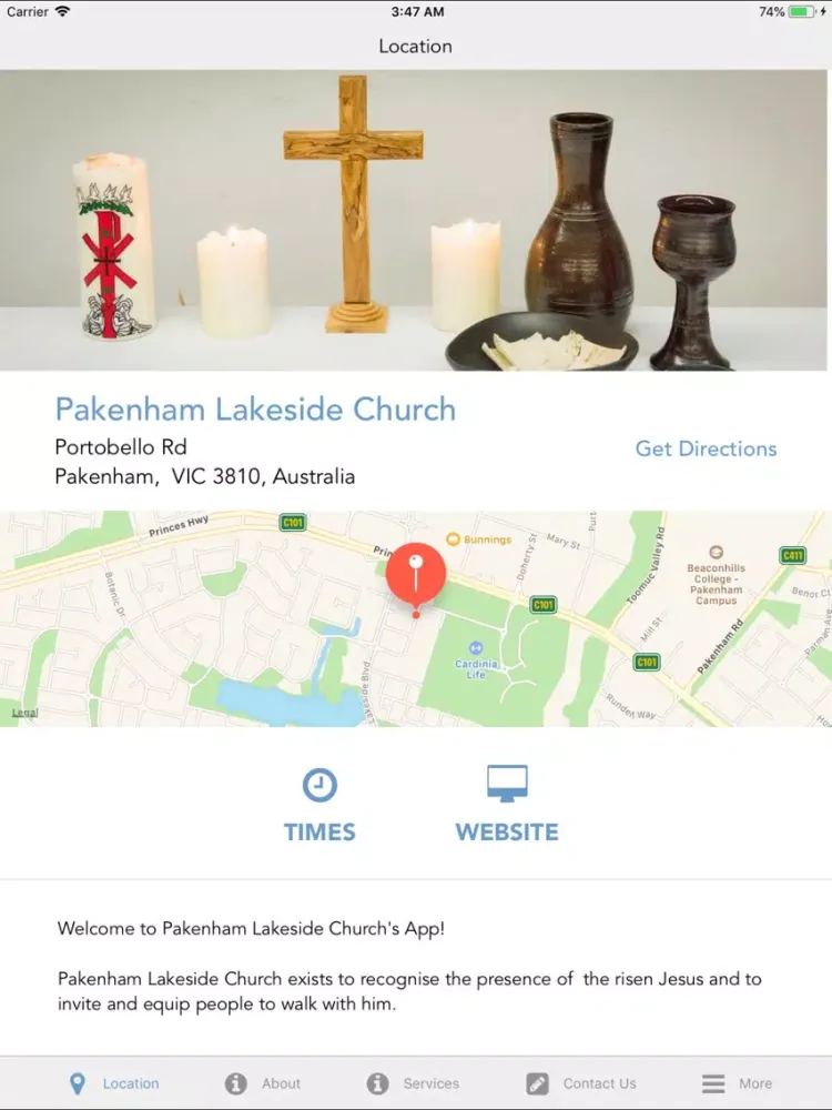 Capturas de tela do Pakenham Lakeside Church iPad 