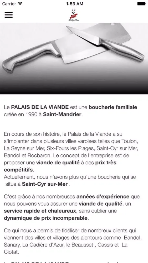 Ảnh chụp màn hình của Le Palais de la Viande St Cyr