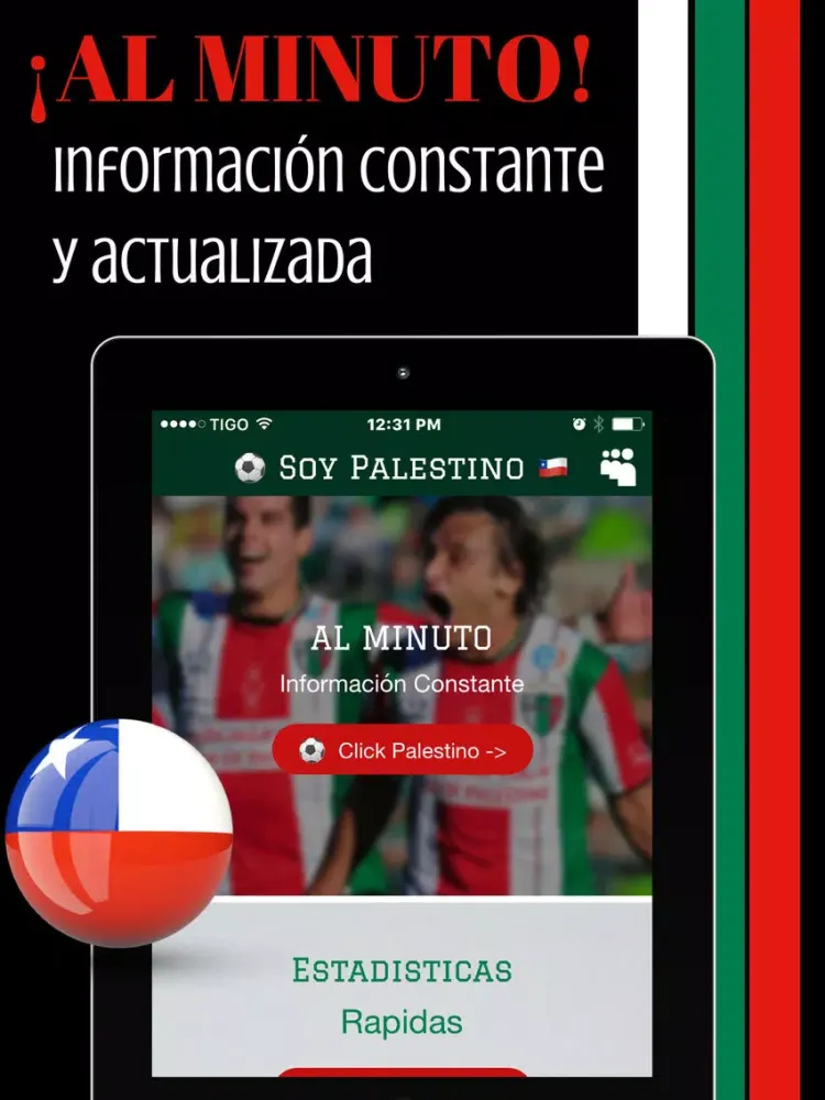 Yo Soy Palestino - Fútbol de Santiago de Chile iPad 应用截图