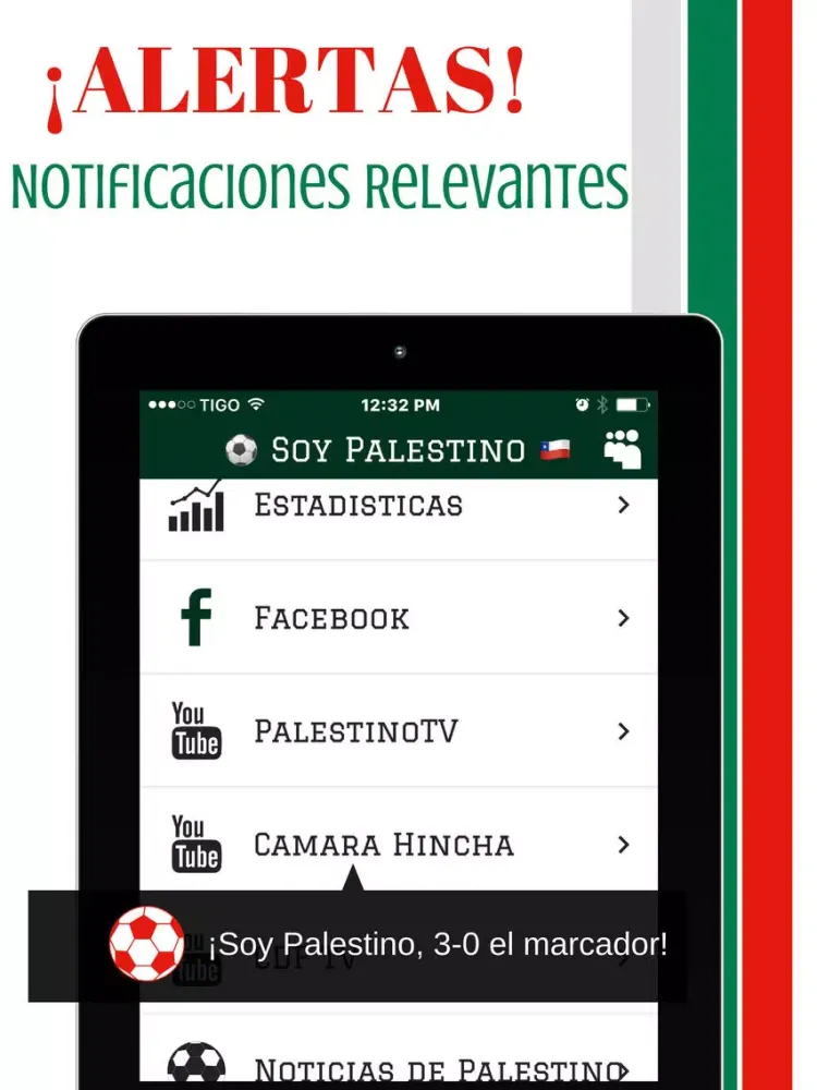 Yo Soy Palestino - Fútbol de Santiago de Chile iPad 应用截图
