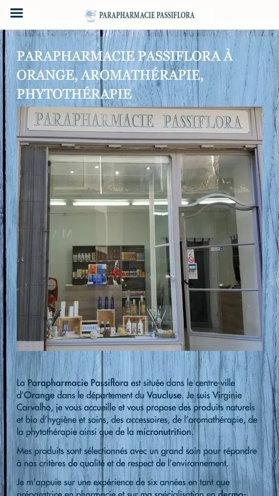 Ảnh chụp màn hình của Parapharmacie Passiflora