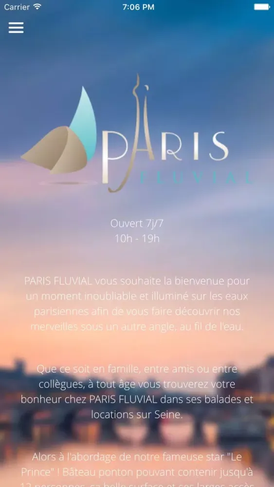 Captures d'écran de Paris Fluvial