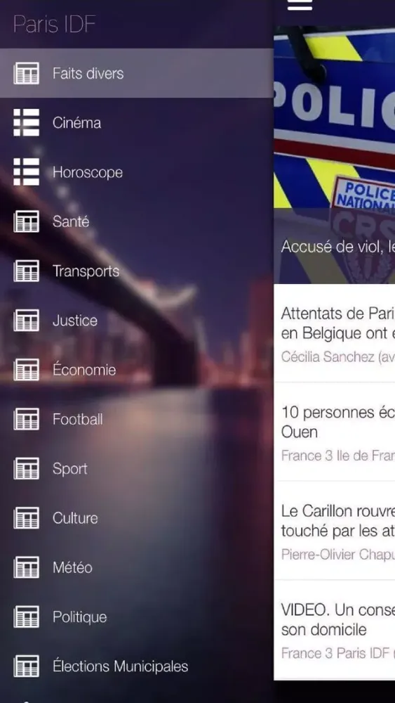 Zrzuty ekranu Paris IDF Actu