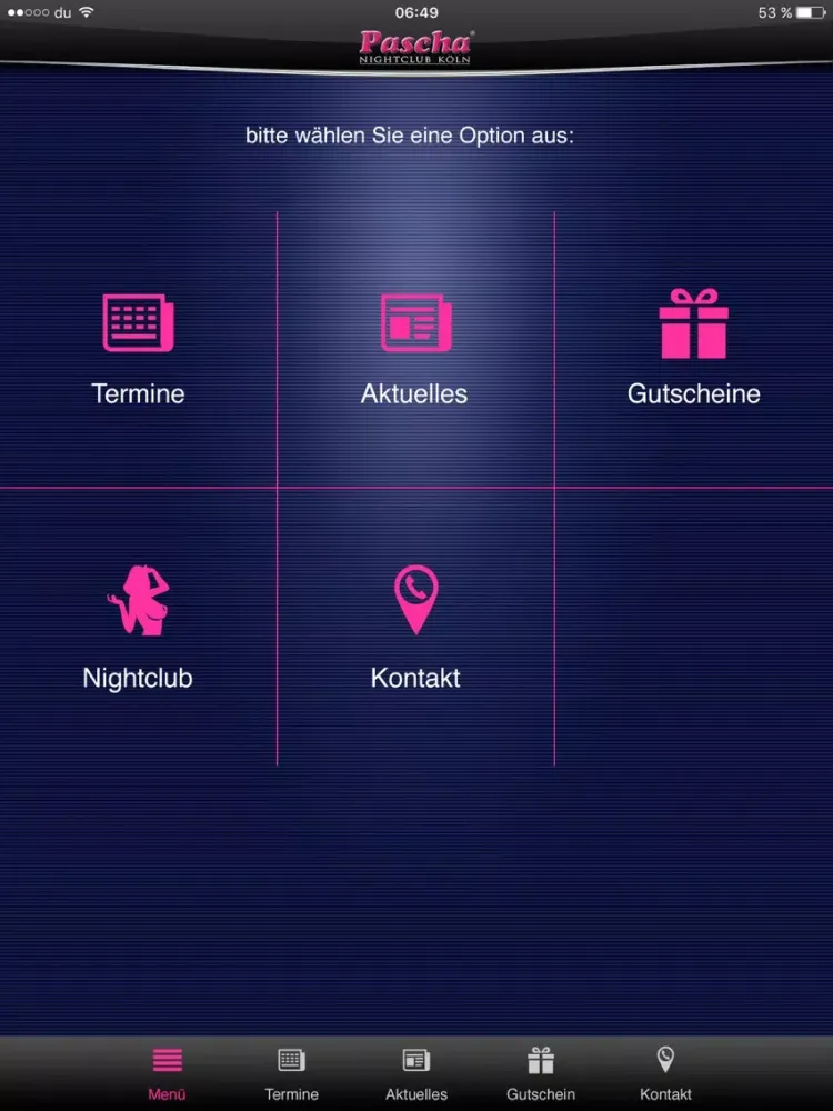 تصاویر Pascha Nightclub App iPad 