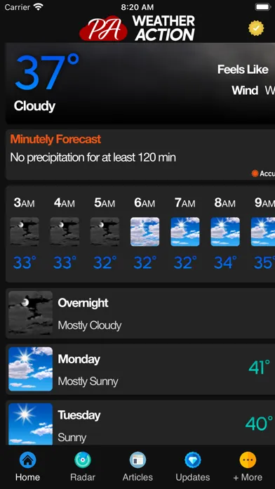 PA Weather سکرین شاٹس