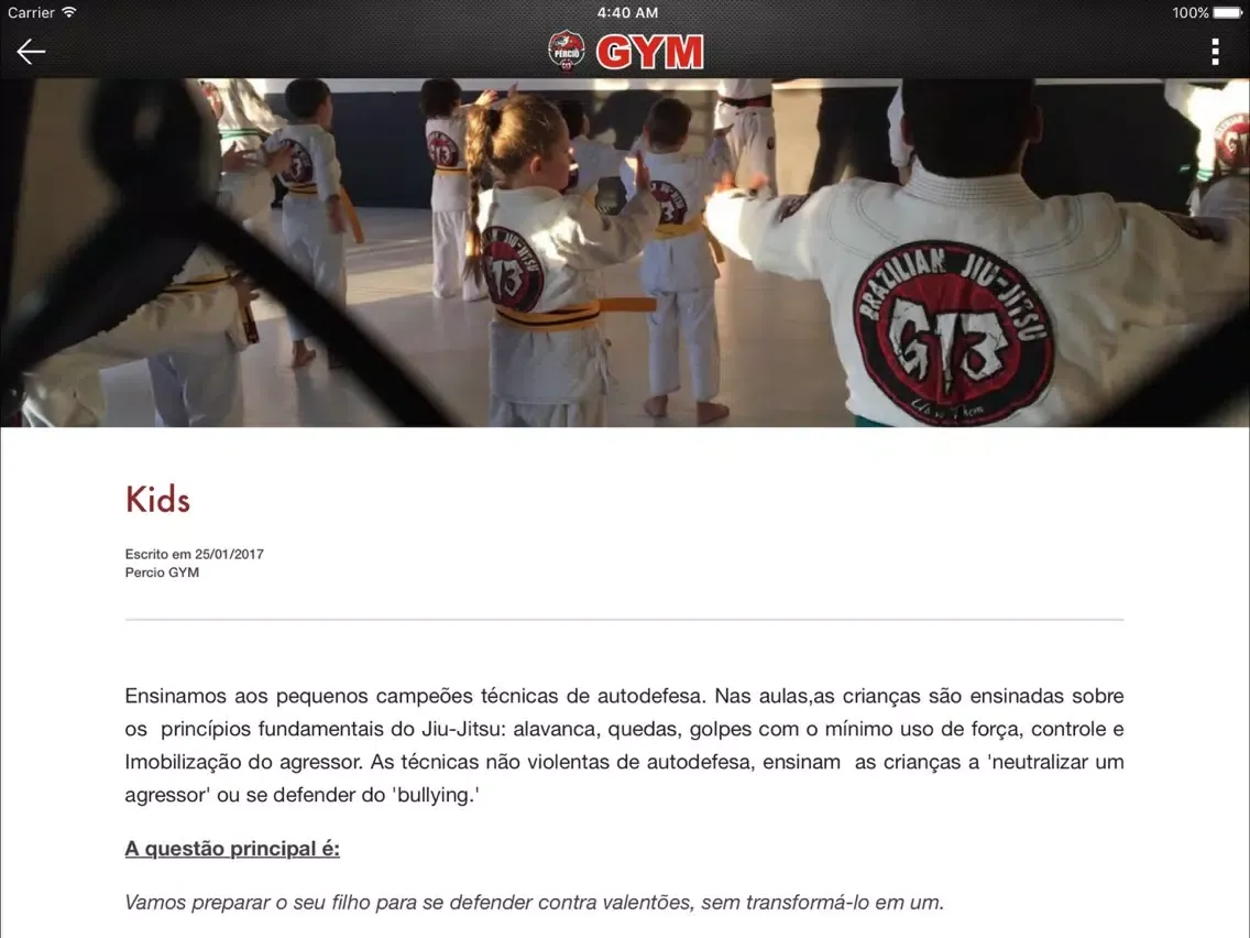 Скриншоты Percio GYM iPad 