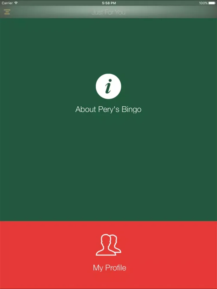 Pery's Bingo iPad  스크린샷