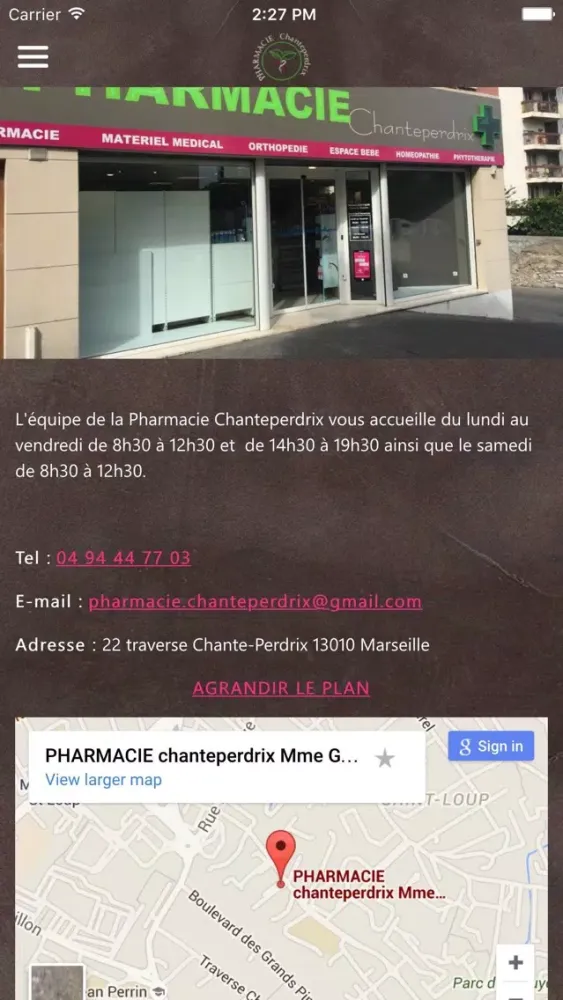 Pharmacie Chante Perdrix应用截图