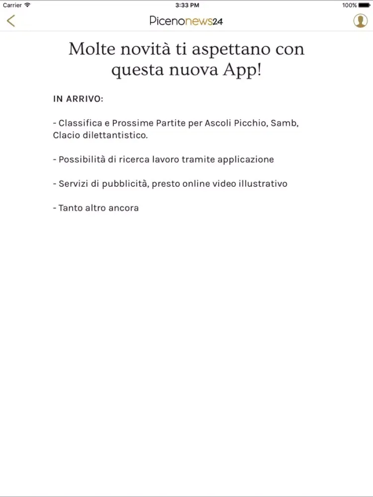 Capturas de pantalla de Piceno News 24 iPad 