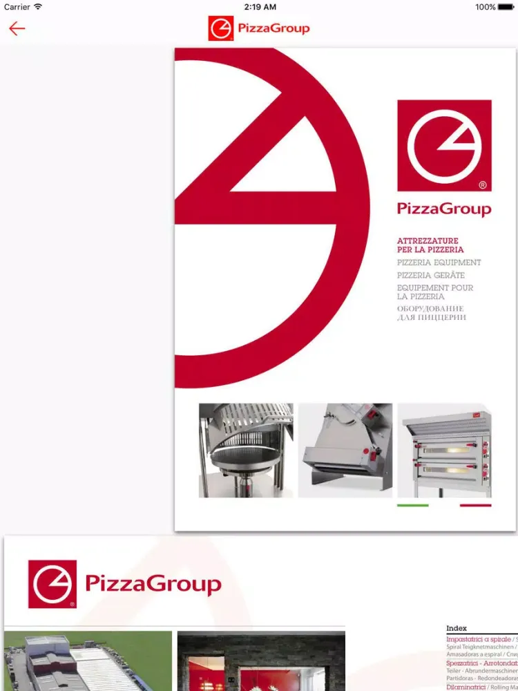 PizzaGroup® iPad 應用截圖