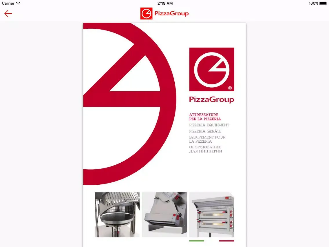 PizzaGroup® iPad 應用截圖