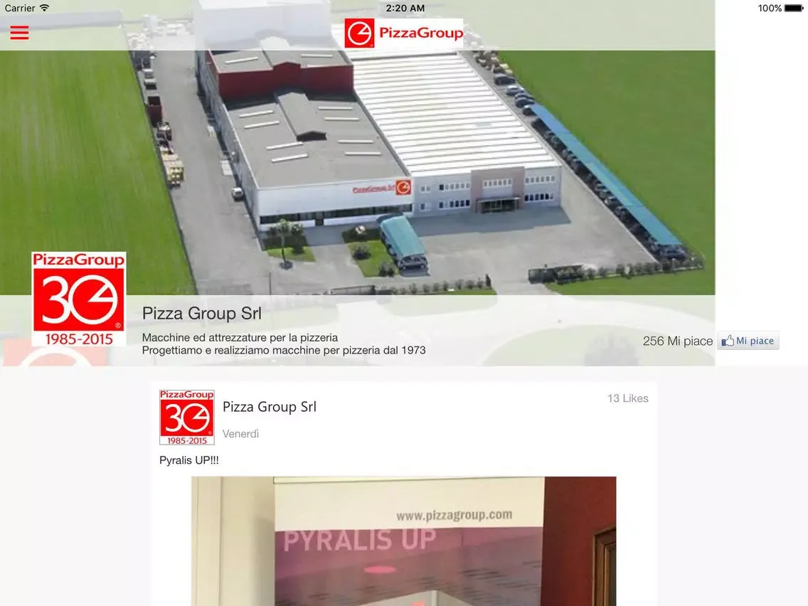 PizzaGroup® iPad 應用截圖