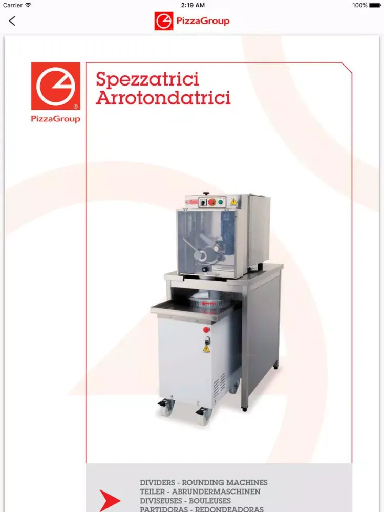 PizzaGroup® iPad 應用截圖