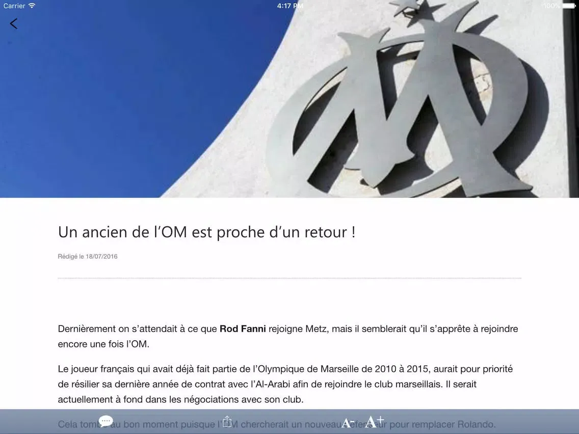 Planete Mercato : infos foot & Videos iPad  스크린샷