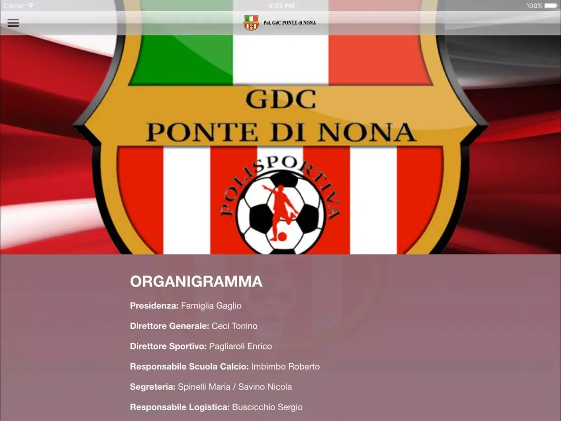 INFO GdC Ponte di Nona iPad 應用截圖