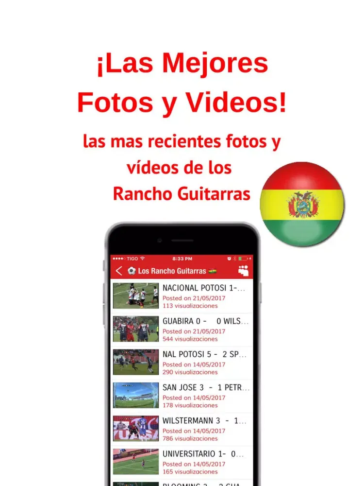 N. Potosí de Bolivia somos Rancho Guitarras iPad 应用截图