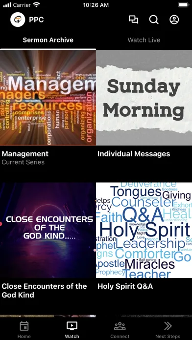 Capturas de tela do PowerPoint Church NC
