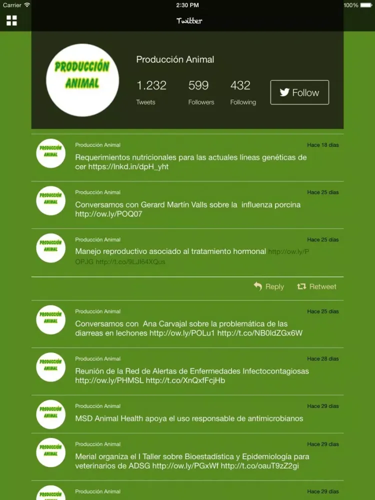 Capturas de pantalla de Producción Animal iPad 