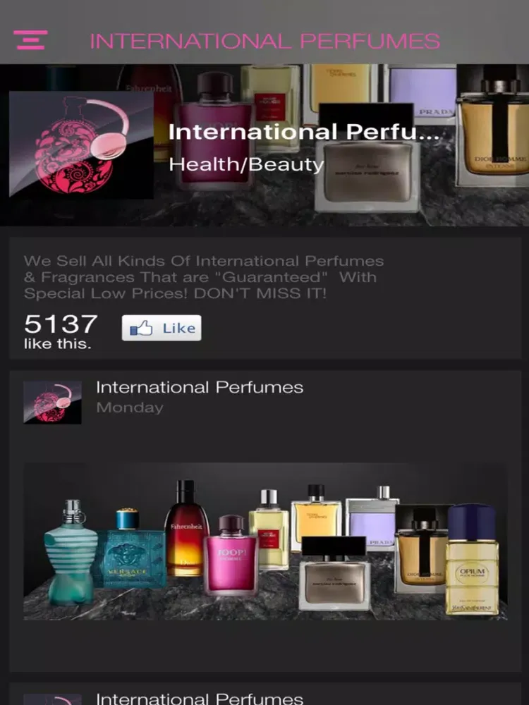 International Perfumes iPad  Screenshots