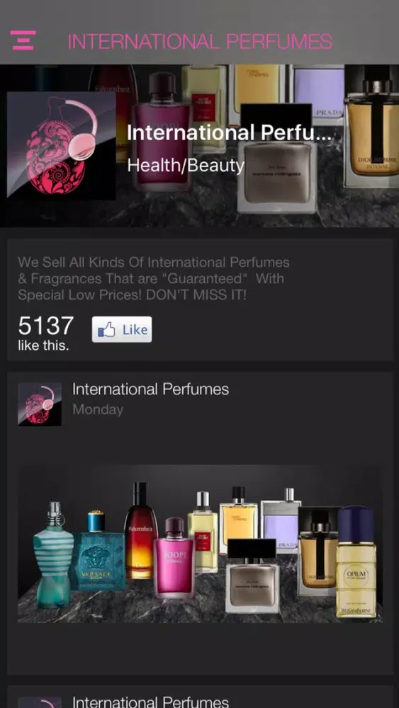 International Perfumes Screenshots