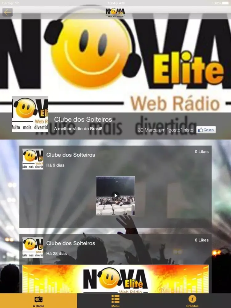 Capturas de tela do Radio Nova Elite iPad 