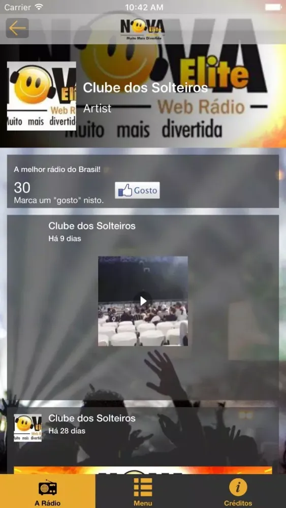 Capturas de tela do Radio Nova Elite