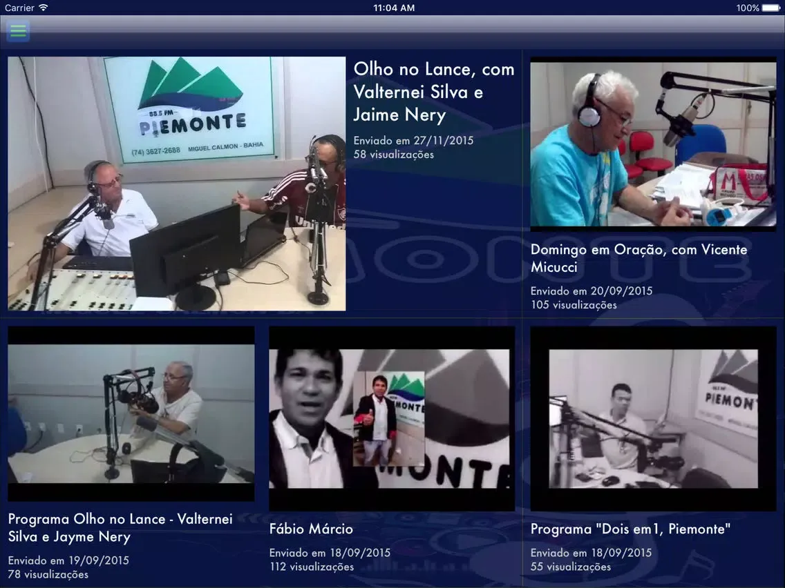 Capturas de tela do Radio Piemonte iPad 