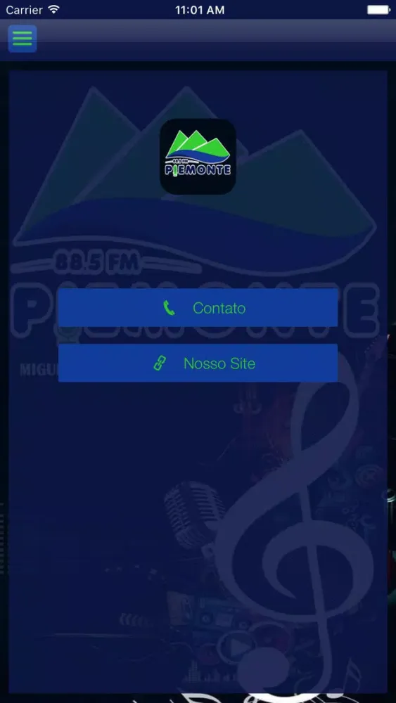 Capturas de tela do Radio Piemonte
