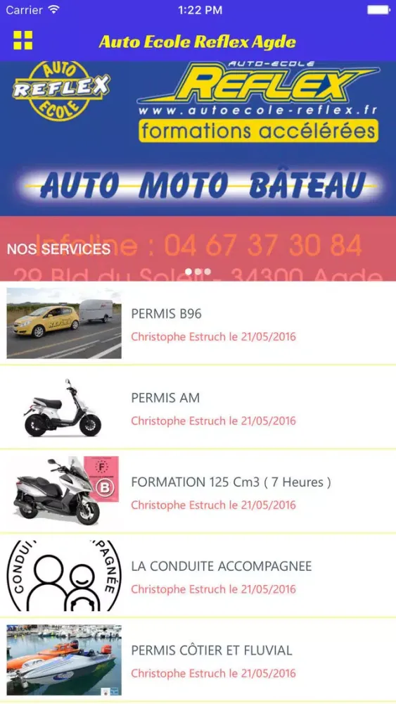 Ảnh chụp màn hình của Auto Ecole Reflex Agde