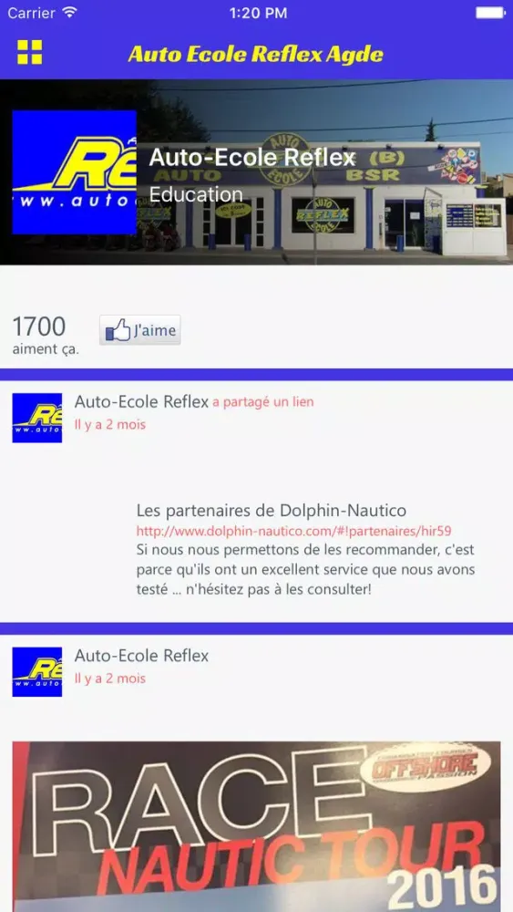 Ảnh chụp màn hình của Auto Ecole Reflex Agde