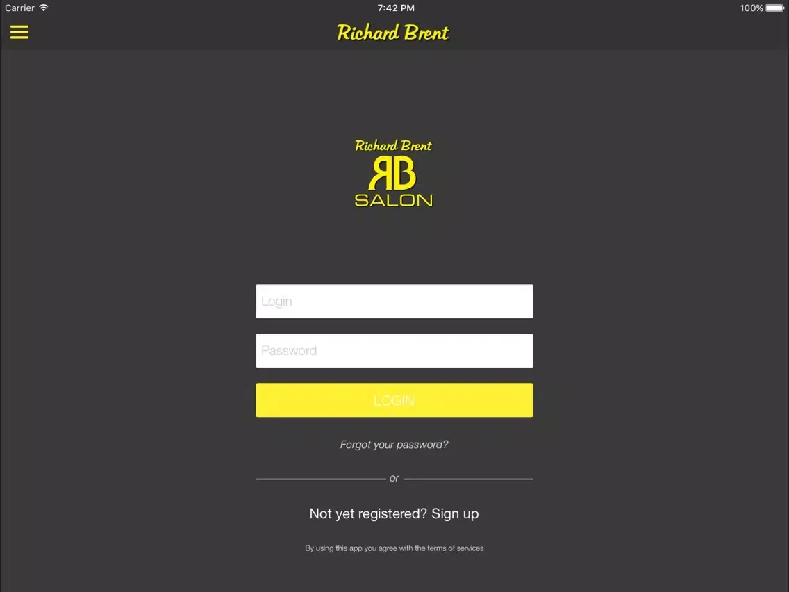 ภาพหน้าจอของ Richard Brent Salon iPad 