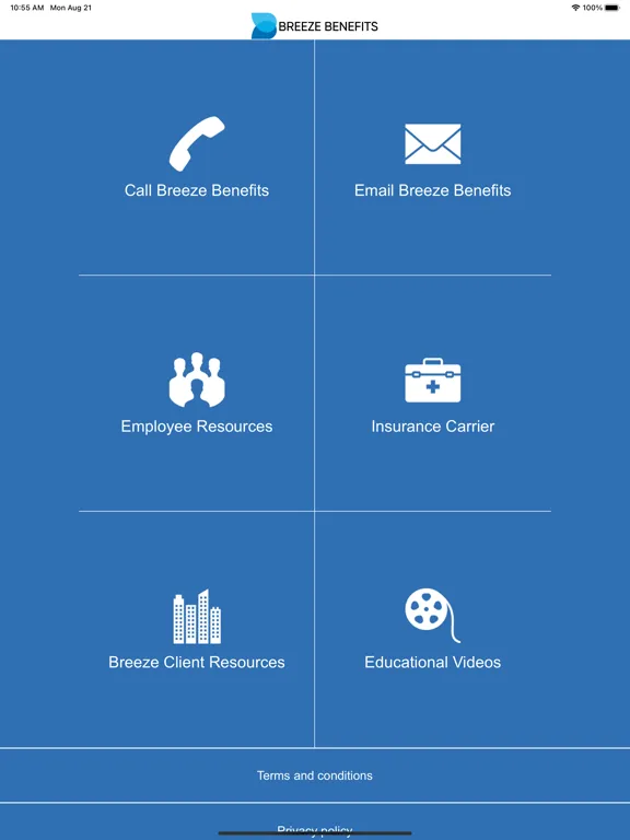 Breeze Benefits App iPad 应用截图
