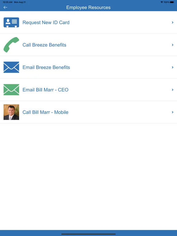 Breeze Benefits App iPad 应用截图